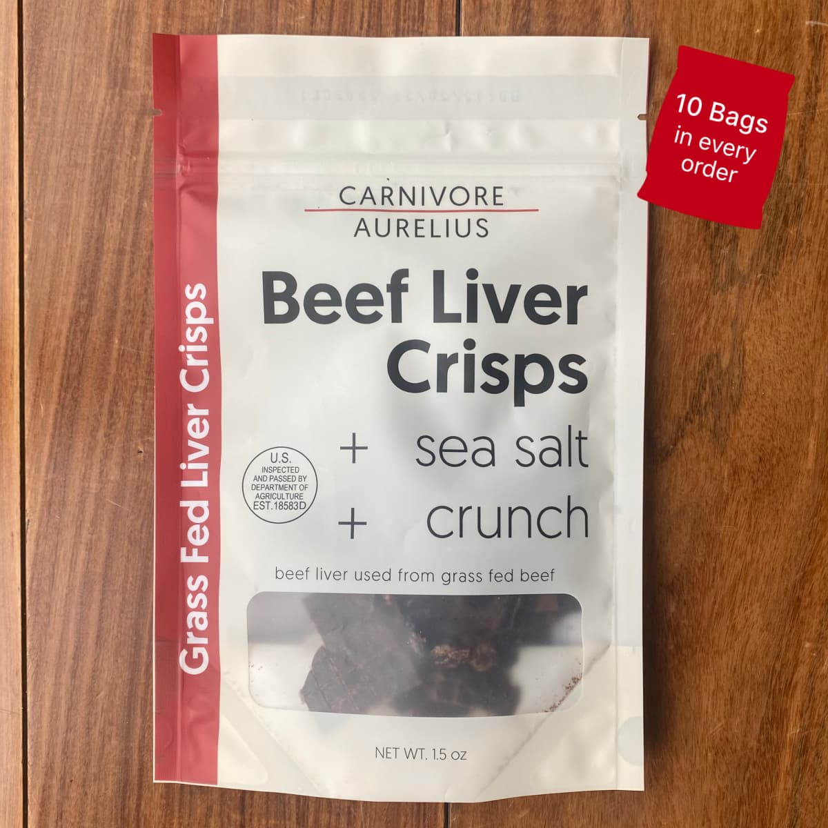 Carnivore Aurelius Beef Liver Crisps (10 Bags)